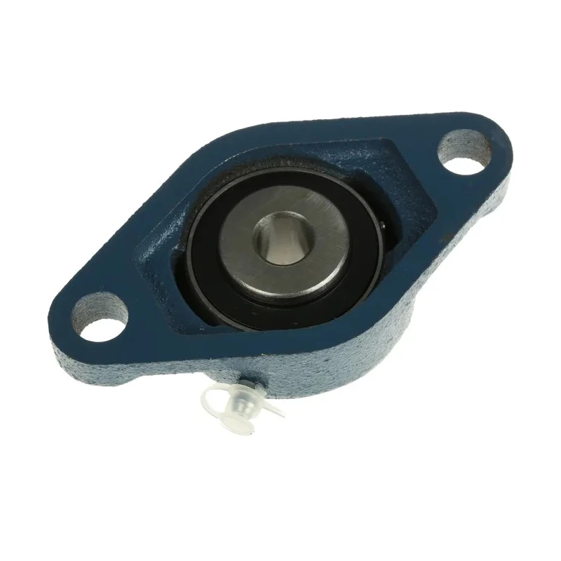 RS PRO 2 Hole Flange Bearing Unit 12 mm ID Cast Iron with Mount Hole Centre-to-Centre 90 mm UCFL201