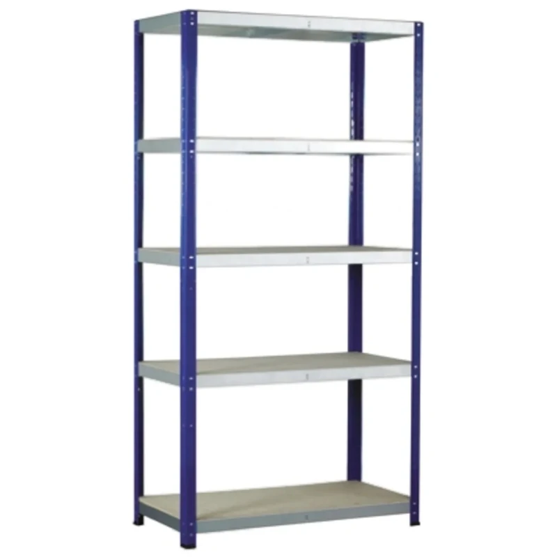 RS PRO 5 Shelf Chipboard Galvanised Steel Shelving System 1.8 m x 900 mm x 450 mm, 265 kg Load 771-9180