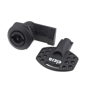Elesa Black Polyamide Locking Latch, Key Unlock, 20 mm Panel-to-Tongue Depth, Matt Finish 421393
