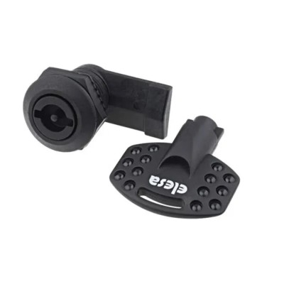 Elesa Black Polyamide Locking Latch, Key Unlock, 20 mm Panel-to-Tongue Depth, Matt Finish 421393