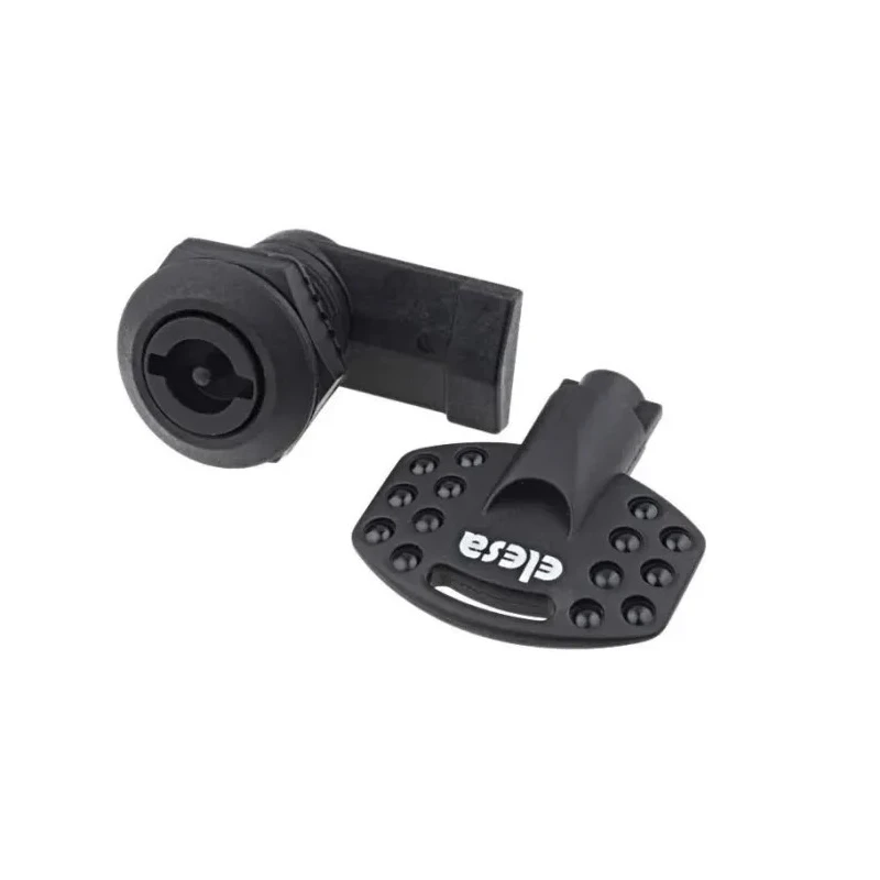 Elesa Black Polyamide Locking Latch, Key Unlock, 20 mm Panel-to-Tongue Depth, Matt Finish 421393