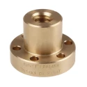 RS PRO 3 mm Flanged Round Nut For Lead Screw 14 mm 35 mm Length Bronze 862-5323