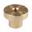 RS PRO 3 mm Flanged Round Nut For Lead Screw 14 mm 35 mm Length Bronze 862-5323