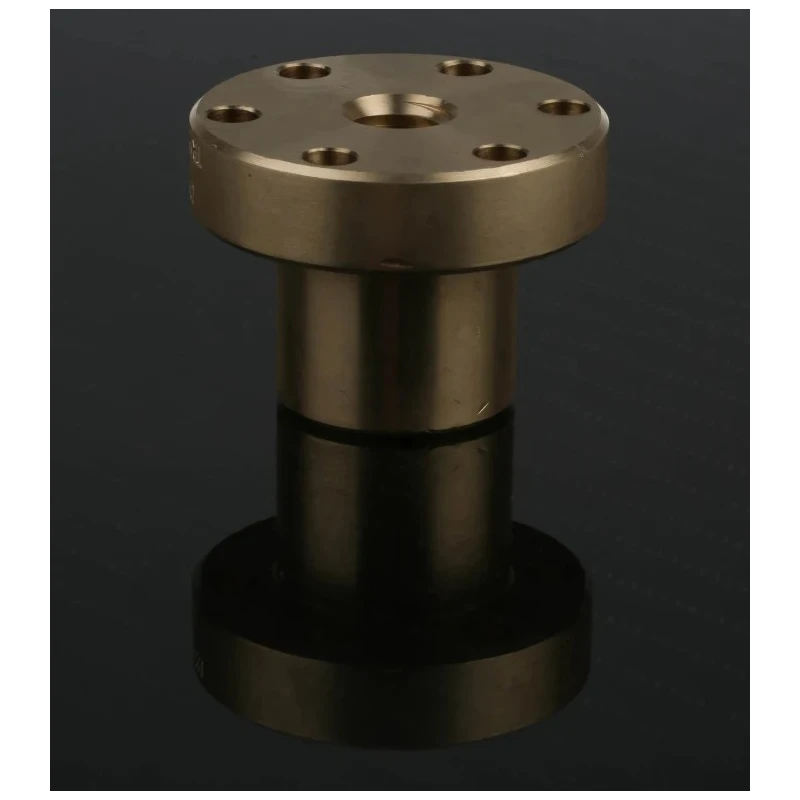RS PRO 3 mm Flanged Round Nut For Lead Screw 12 mm 35 mm Length Bronze 862-5329