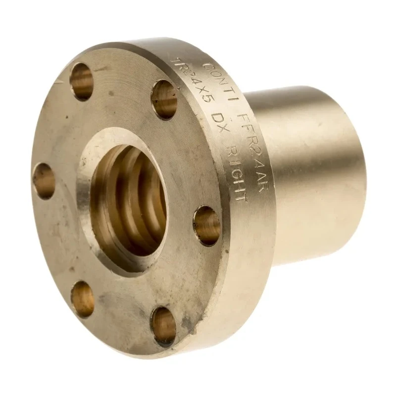 RS PRO 5 mm Flanged Round Nut For Lead Screw 24 mm 44 mm Length Bronze Italy 862-5341