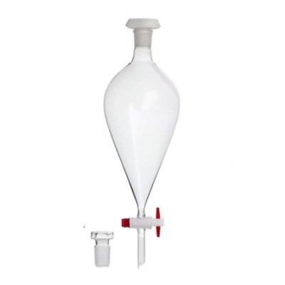 Separating Funnels Screw Thread O-Ring Stopcock for Lab image-1