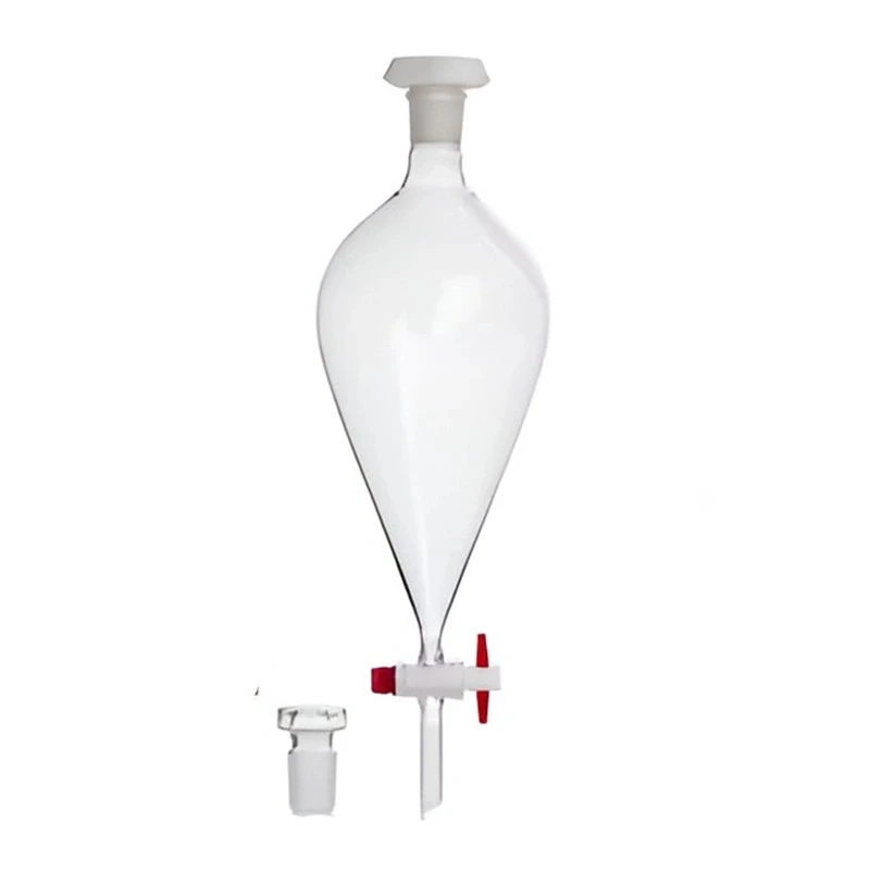 Separating Funnels Screw Thread O-Ring Stopcock for Lab image-1