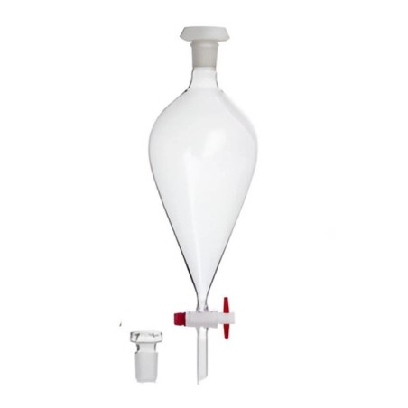 Separating Funnels Screw Thread O-Ring Stopcock for Lab image-1