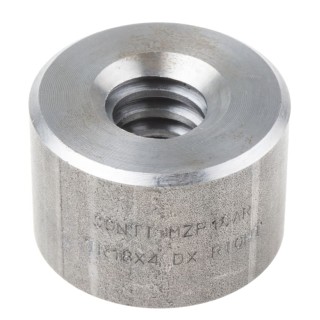 RS PRO 4 mm Cylindrical Steel Nut for Lead Screw 18 mm Overall Length 27 mm 862-5389