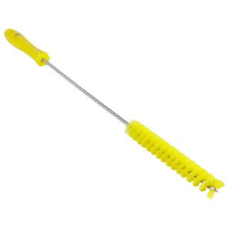 Vikan Yellow Bottle Brush, 20 mm Diameter x 500 mm Length with 9 mm Polyethylene Terephthalate Bristle, Polypropylene 53766