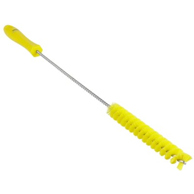 Vikan Yellow Bottle Brush, 20 mm Diameter x 500 mm Length with 9 mm Polyethylene Terephthalate Bristle, Polypropylene 53766
