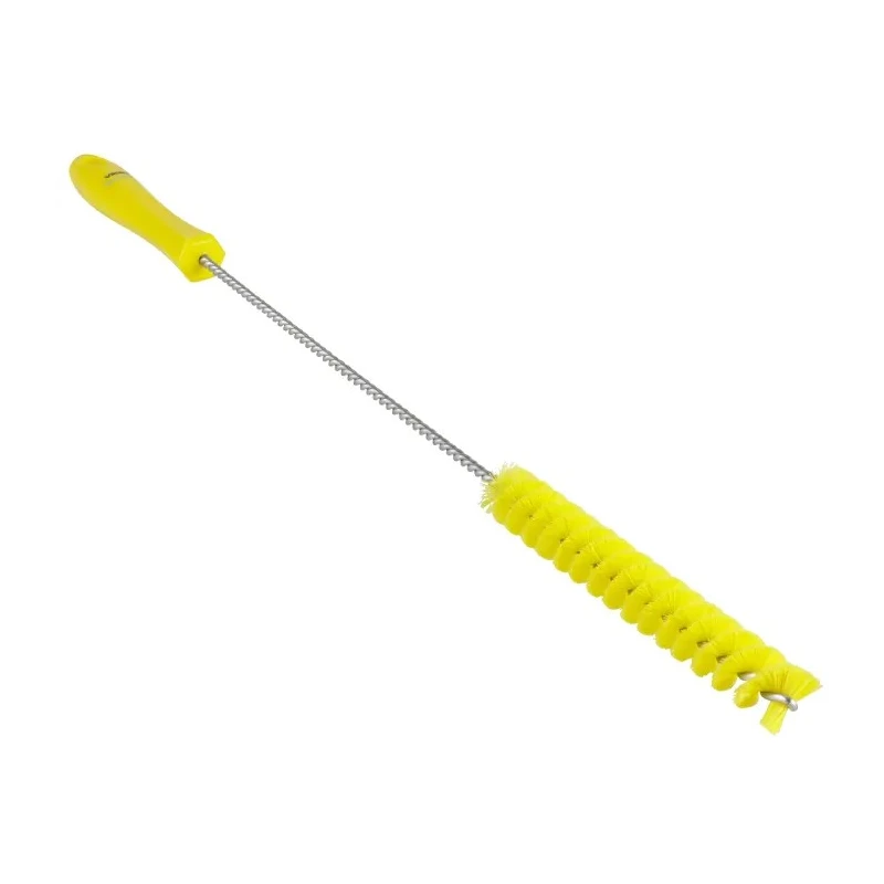 Vikan Yellow Bottle Brush, 20 mm Diameter x 500 mm Length with 9 mm Polyethylene Terephthalate Bristle, Polypropylene 53766