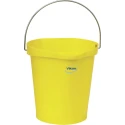 Vikan 12L Stainless Steel Polypropylene Yellow Bucket with Handle 56866
