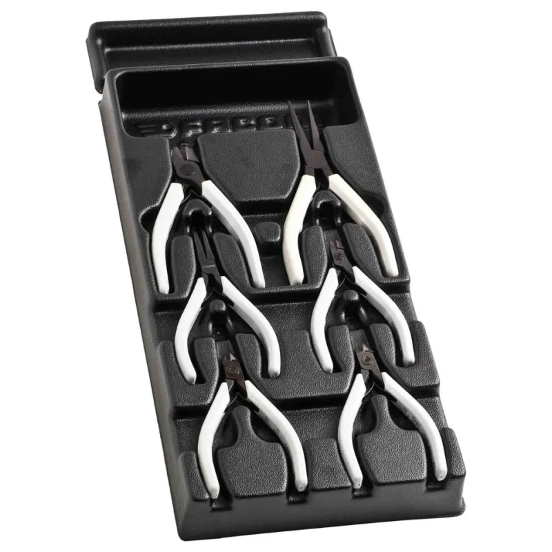 Facom 6-Piece Plier Set with Cutters, Flat Nose, Half Round Nose and Long Nose Pliers MOD.MT1