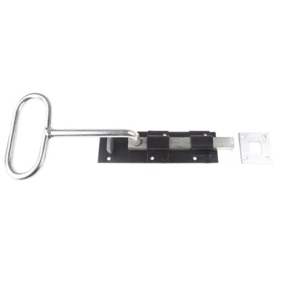 RS PRO Steel Epoxy Black Bow Handle Door Bolt 300mm 894-6743