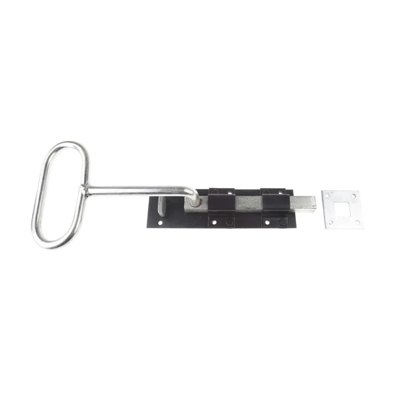 RS PRO Steel Epoxy Black Bow Handle Door Bolt 300mm 894-6743