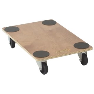 RS PRO Wood Dolly Load Capacity 240 kg, Platform Size 460mm W x 760mm L x 135mm H, Wheel Diameter 90mm 909-7040