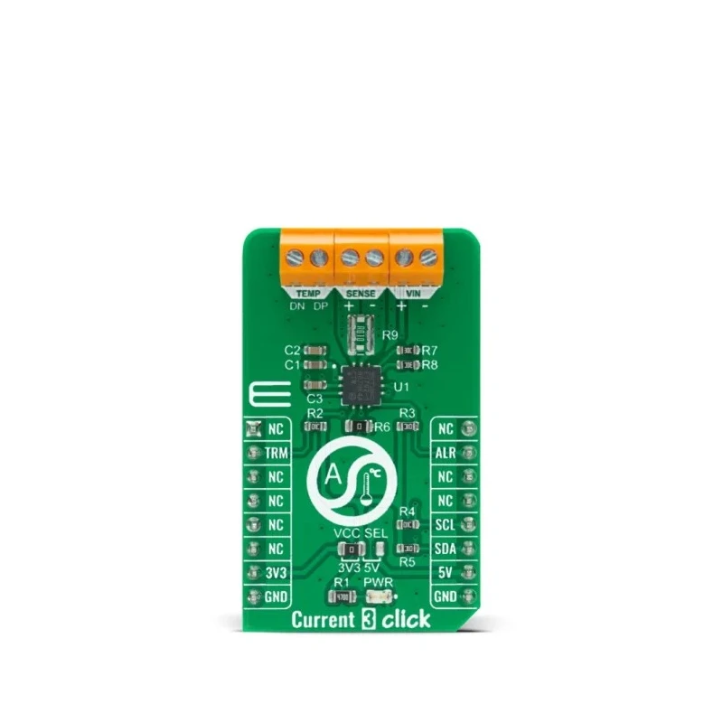 MikroElektronika Sensor Development Tool Current 3 Click Kit with High-Side Current Sensor and Temperature EMC1702
