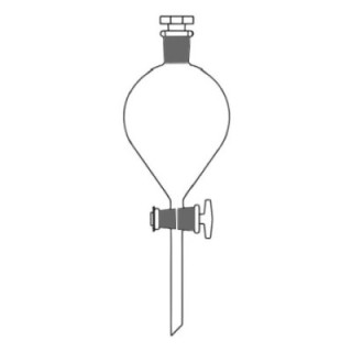 Separating Funnels Globe Glass Key Stopcock Interchangeable Lab image-1