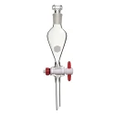  Separating Funnels Globe PTFE Key Stopcock Interchangeable Lab image-2