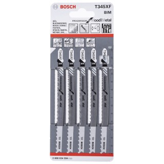 Bosch Jigsaw Blade HCS Material Series T345XF 132mm Length 1 Piece 2608634994