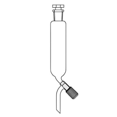 Dropping Funnels Cylindrical Graduated PTFE Stopcock Lab image-1