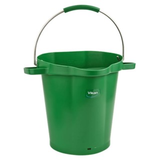 Vikan Durable 20L Plastic Green Round Bucket with Handle 470x470x380mm 56922