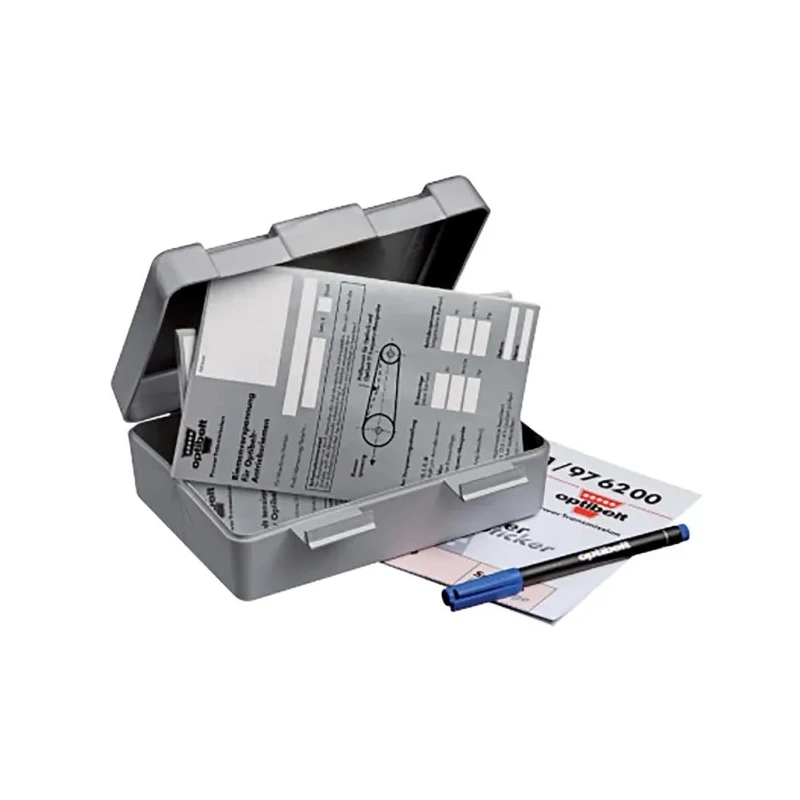 OPTIBELT Drive Belt Diagnostic Kit containing Smudge Resistant Marker and 2 Pads, Belt Guards Note Box