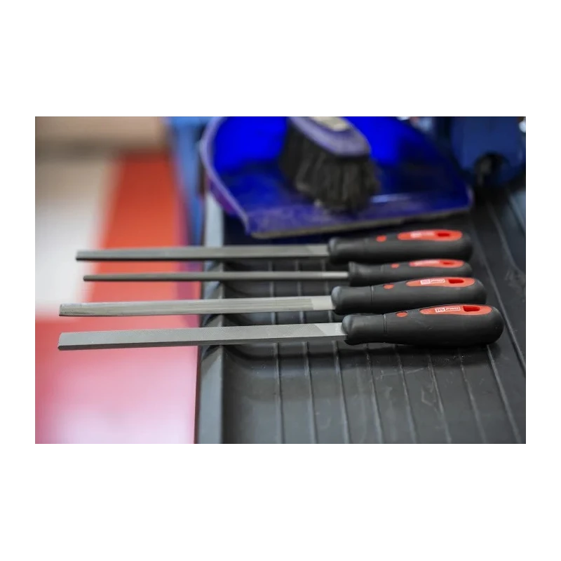 RS PRO 4 Piece 200 mm Second Cut Engineers File Set with Ergonomic Handles 146-7306