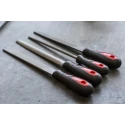 RS PRO 4 Piece 200 mm Second Cut Engineers File Set with Ergonomic Handles 146-7306