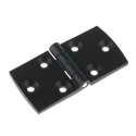 Pinet Black Polyamide Butt Hinge, Screw Fixing, 40 mm Length x 80 mm Width x 5.2 mm Thickness 5413569