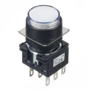 Idec White Round Illuminated Push Button Switch LB1L-A1T64PW
