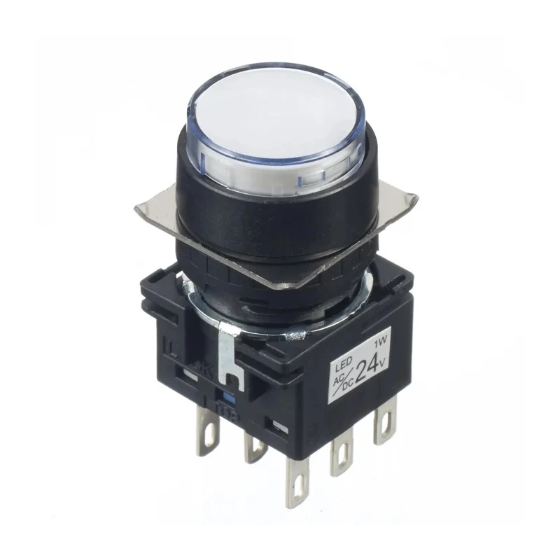 Idec White Round Illuminated Push Button Switch LB1L-A1T64PW