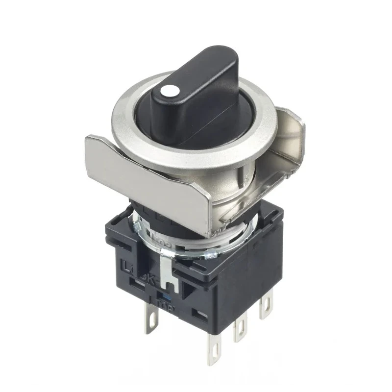 Idec Black Round Selector Switch LB6MS-33T6 Flush Mount 16mm Hole Japan