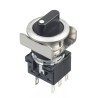 Idec Black Round Selector Switch LB6MS-33T6 Flush Mount 16mm Hole Japan