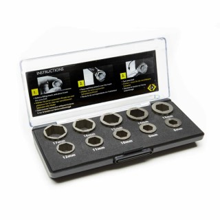 CK Metal 10 Piece Spanner Recess Drive Screw/Bolt & Nut Kit T4360