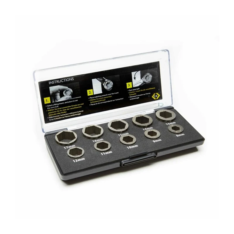 CK Metal 10 Piece Spanner Recess Drive Screw/Bolt & Nut Kit T4360