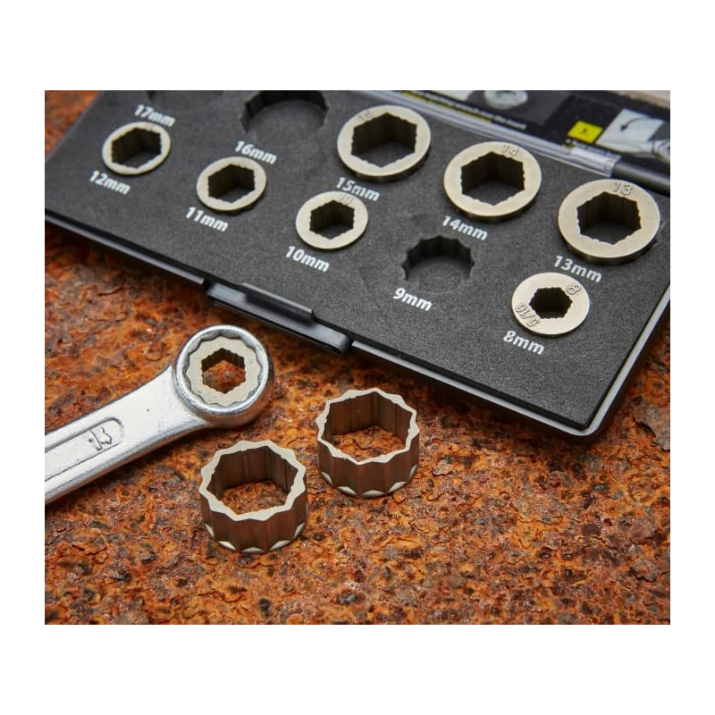 CK Metal 10 Piece Spanner Recess Drive Screw/Bolt & Nut Kit T4360