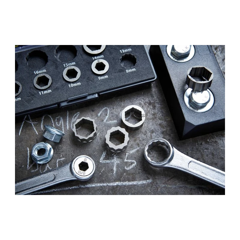 CK Metal 10 Piece Spanner Recess Drive Screw/Bolt & Nut Kit T4360