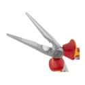 NWS 1-Piece Long Nose Plier Smooth Chrome Finish, Steel, Comfort Grip Handle, 205mm Overall Length N140-49-VDE-205-SB