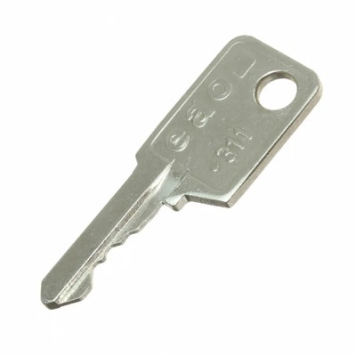 EAO Key Switch Key for Series 31 Switch Model 31-989.311, Metal Construction, 6g Weight 31-989.311