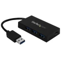 StarTech.com 4 Port USB 3.0 USB Hub, USB Bus Powered, 40 mm Depth 13 mm Height 75 mm Width HB30A3A1CFB