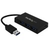 StarTech.com 4 Port USB 3.0 USB Hub, USB Bus Powered, 40 mm Depth 13 mm Height 75 mm Width HB30A3A1CFB