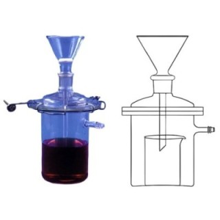 Witt's Filtering Apparatus With Flanged Jar Lid & Funnel Lab image-1