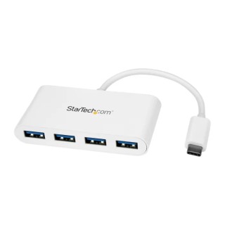 RS PRO 4 Port USB 3.0 USB Hub, USB Bus Powered, 80 mm x 41 mm x 15 mm HB30C4ABW