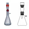 Filter Apparatus With Flask & Gooch Crucible Sintered Disc Lab image-1