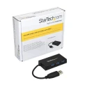StarTech.com 4 Port USB 3.0 USB Hub, USB Bus Powered, 40 mm Depth 13 mm Height 75 mm Width HB30A3A1CFB