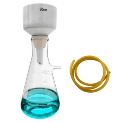 Filter Apparatus Flask With Socket & Buchner Funnel Disc Lab image-1