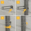 RS PRO Conduit Fitting Clip Galvanised Steel Natural 182-3861