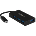 RS PRO 4 Port USB 3.0 USB Hub USB Powered with External 20W Adapter 74mm x 39mm x 13mm HB30C4AFS